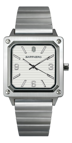 Reloj De Pulsera Sapphero Retro De Acero Inoxidable, Unisex