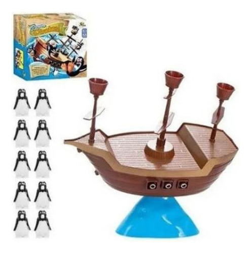 Jogo Infantil Navio Equilibrista Pinguim Barco Pirata