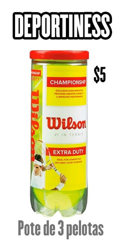 Imagen 2 de 3 de Pelotas De Tenis Wilson Championship Extra Duty