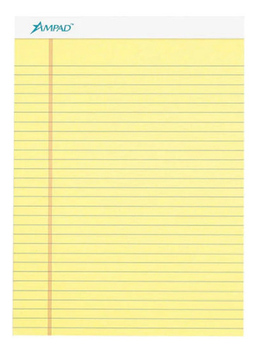 Block Hojas Amarillas Carta Raya Ampad 1 Pz