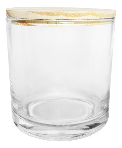 12 Copos Nadir Rocks 265ml Com Tampa Madeira P/ Velas 