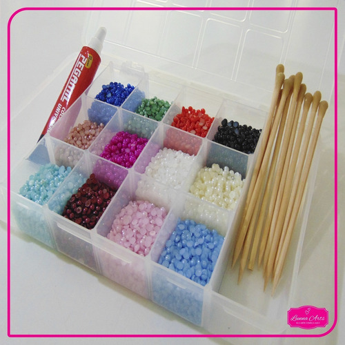 Kit Artesanato Iniciante Meia Pérola 4mm Atacado Completo