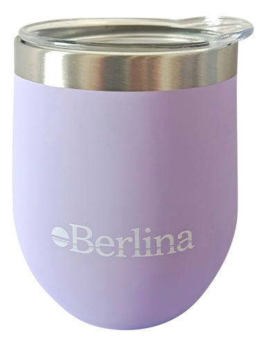 Mate Con Tapa 220ml Berlina Violeta, Doble Pared De Acero 