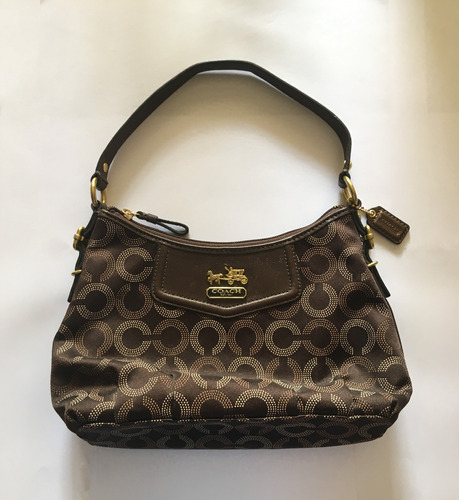 Cartera Coach Madison Dotted Top Handle Purse Original