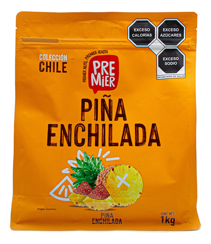 Piña Enchilada Deshidratada Premier Snack 1kg