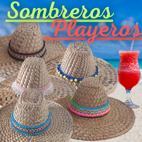 Sombreros Playeros De Moriche Decorado