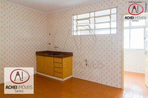 Imagem 8 de 28 de Apartamento Com 3 Dormitórios, Dependência Completa, Vaga Demarcada À Venda, 93 M² Por R$ 540.000 - Gonzaga - Santos/sp - Ap10669