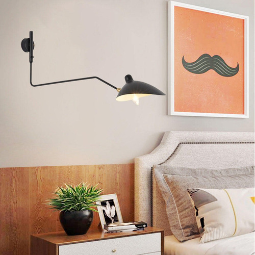 Lámpara De Lectura Moderna, Montaje En Pared, Brazo Largo