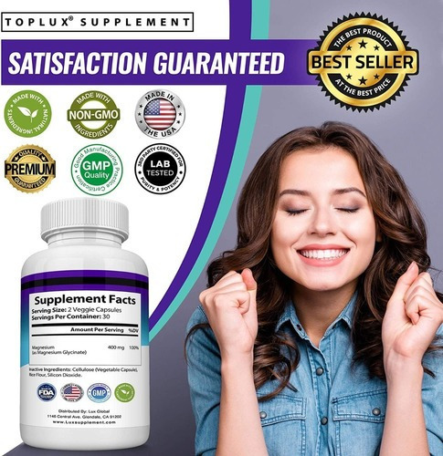 Lux Complementar Glicinato De Magnesio 425 Mg