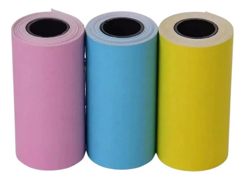 Mini Impresora Rollos De Papel Térmico De Colores Por 3