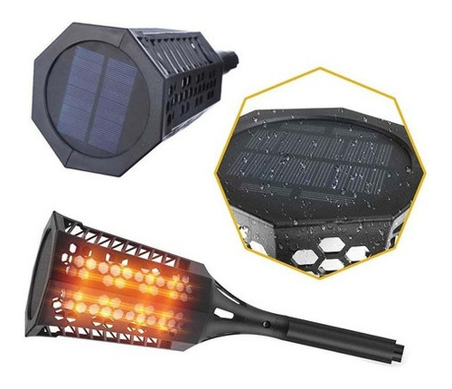 Antorcha Led Lámpara Solar Control De Luz 005