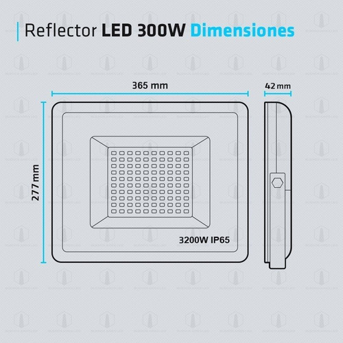 Imagen 4 de 10 de Reflector Led 300w Multiled Alta Potencia Exterior Cancha