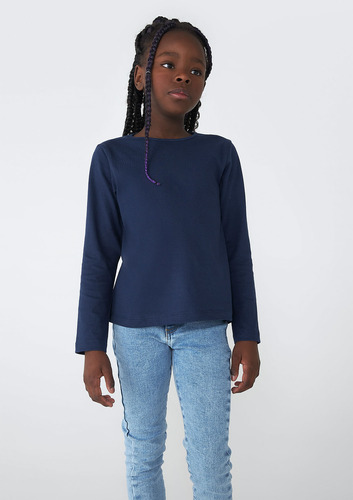 Blusa Básica Infantil Menina Manga Longa Hering Kids