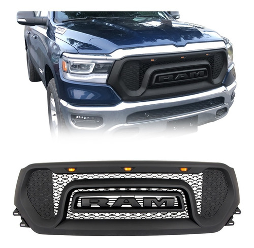 Parrilla Negro Led Dodge Ram 1500 2019/2020 Tipo Rebel Calid