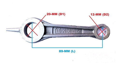 Biela Para Compresor 20x89x12 Goni Mikels Truper Craftsman W