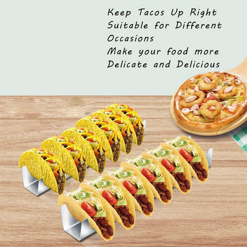 Soporte De Taco De Acero Inoxidable Plateado Soporte Placa