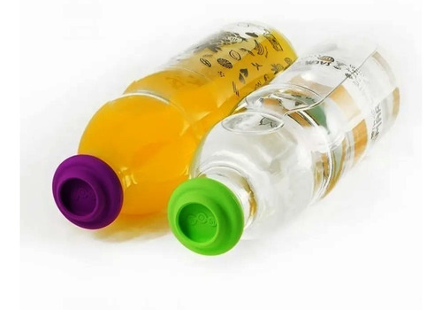 Imagen 6 de 10 de Tapon Para Botellas Silicona 3 En 1 X4 Unidades Silmar