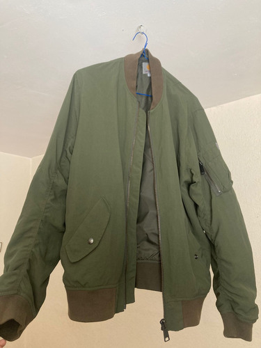 Carhartt Wip Bomber Jacket Verde Militar Talla Grande