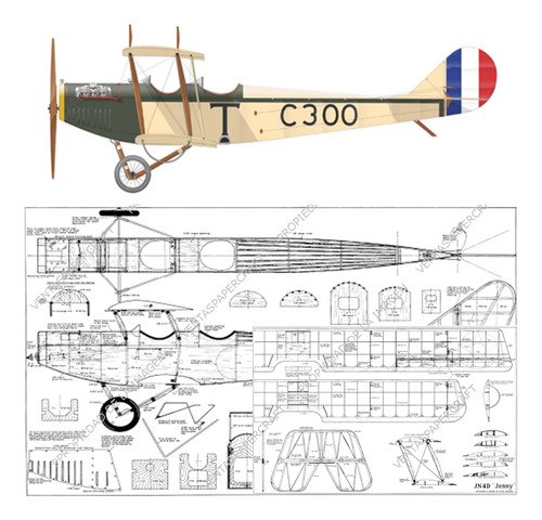 Plano Rc Curtis Jn-4 - Pdf ( Retirar X Domicilio )