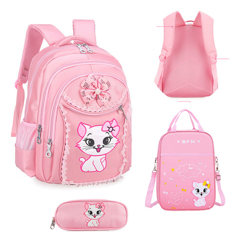 Mochilas Escolares Para Niñas Y Mujeres, Juego De 3 Piezas F