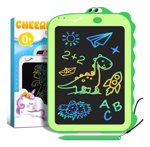 Tableta De Escritura Lcd Cheerfun 21.6 Cm Dinosaurio Verde