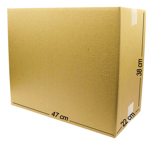Caja Carton E-commerce 47x22x38 Cm Envios Paquete 10 Pzas