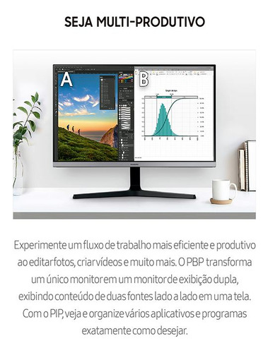 Monitor Samsung 28 Led Uhd 4k 2x Hdmi Freesync Série Ur550 Display Port - Lu28r550uqlmzd