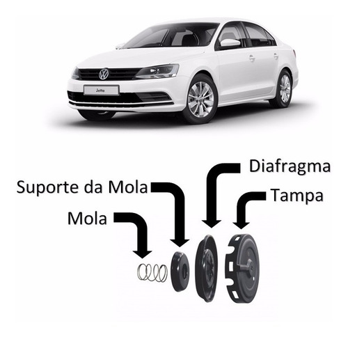 Kit Reparo Diafragma Membrana Tampa Valvulas Jetta