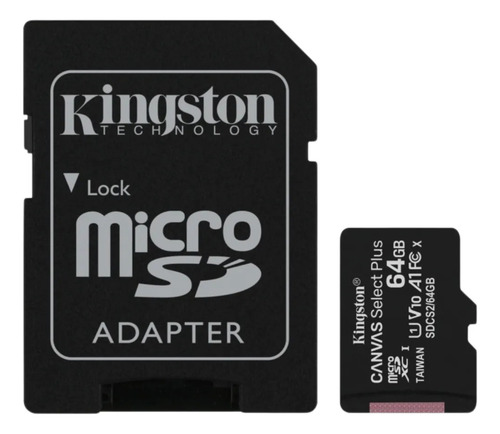 Memoria Flash Kingston Microsd, 64gb Clase 10