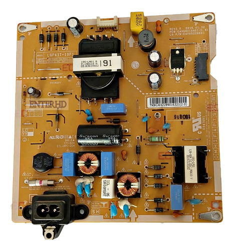 Lgp43t-19f1 Fuente LG 43lm6300 Enterhd