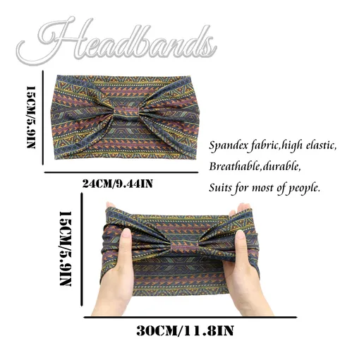 Sawinda Diademas Bohemias Para Mujer, Banda Elastica Con Nud