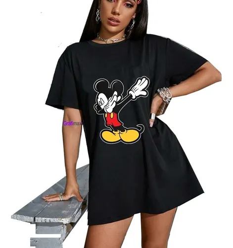 Polera Raton Mickey Dub Oversize Grafimax | sin interés