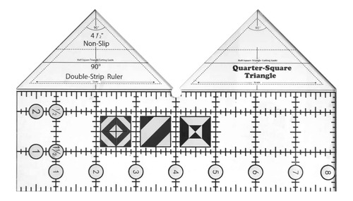 Regla Antideslizante 90° Doble Tira Diseño Creativo Ropa 8 