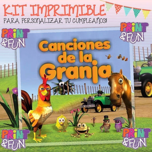 Kit Imprimible Canciones De La Granja Zenon - Promo 2x1