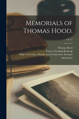 Libro Memorials Of Thomas Hood.; V.2 C.1 - Hood, Thomas 1...