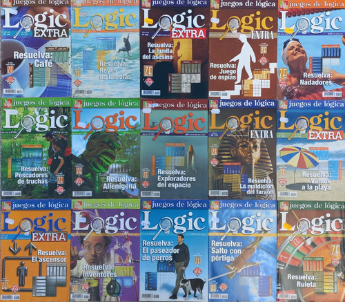 Lote X 15 Revistas Logic - Juegos De Lógica E Ingenio