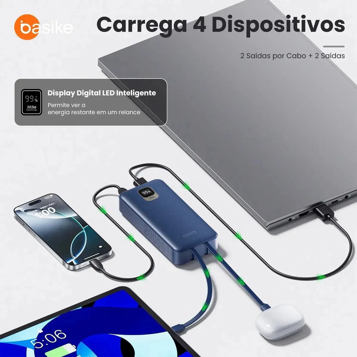 Carregador Portátil 20000mah Turbo