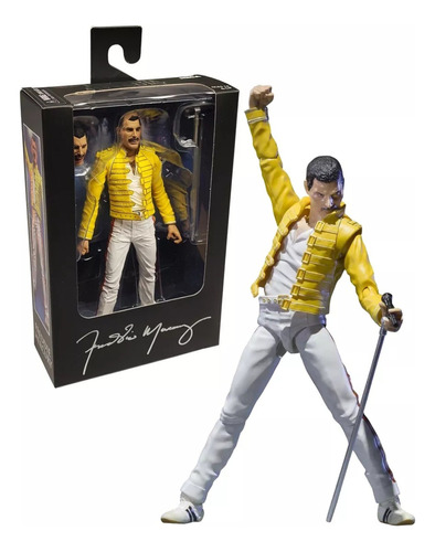 Figura Freddie Mercury Neca Original Yellow Jacket 1986 Tour