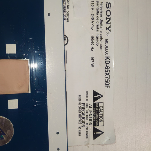 Tarjeta T-com Para Pantalla Sony Modelo Kd-65x750f (Usado)