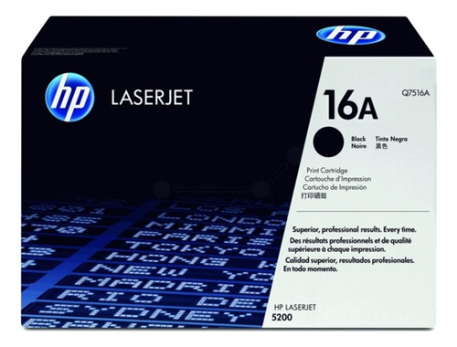 Hp Toner Q7516a Negro 5200 - 12000 Copias