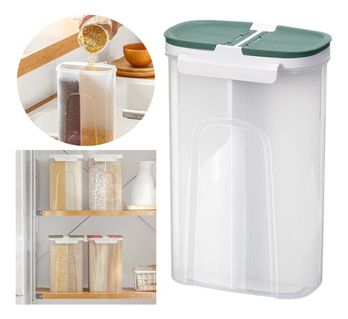 Recipiente De Comida De Cocina Tarro De Comida Seca Verde