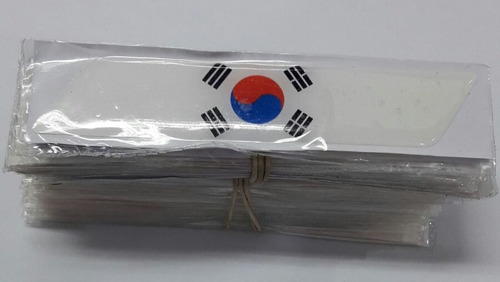 Calcos Banderines 3d Para Auto Bandera Corea 12cmx2.5cm