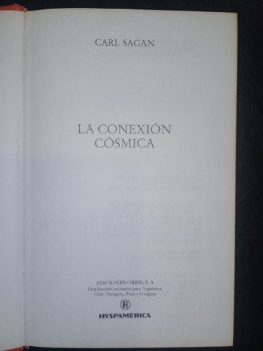 Libro La Conexión Cósmica Carl Sagan Tapa Dura