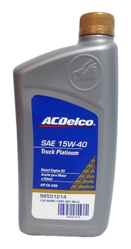 Aceite Acdelco 15w40m Mineral