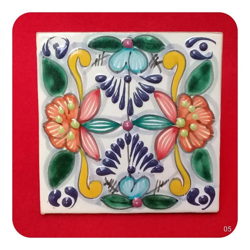 Imagen 5 de 7 de Set 30 Azulejos De Talavera Poblana 10x10 Cm Decoración Zlj