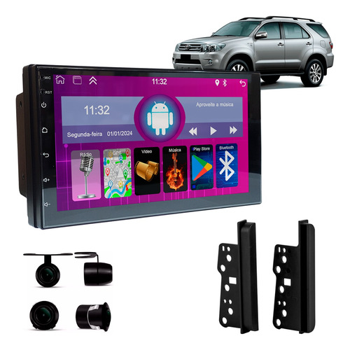 Multimidia 7'' 2din 701kb Android Gps Bt Hilux Sw4 2005/2011