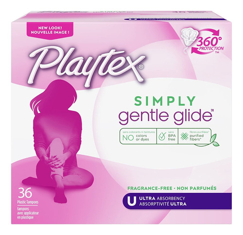 36 X Playtex Simply Glente Glide Tampones Ultra Absorbentes