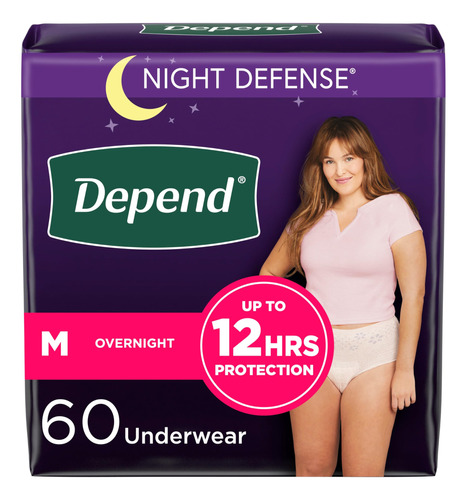 Depend Night Defense - Ropa Interior Para Incontinencia Adul