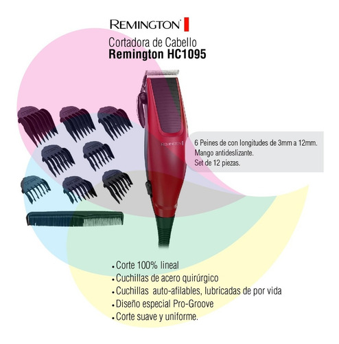 Imagen 2 de 10 de Cortadora De Cabello Remington Hc1095