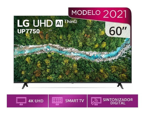 Imagen 2 de 7 de Televisor LG 2021 60up7750psb Uhd Ai Thinq Magic Remote Nfc